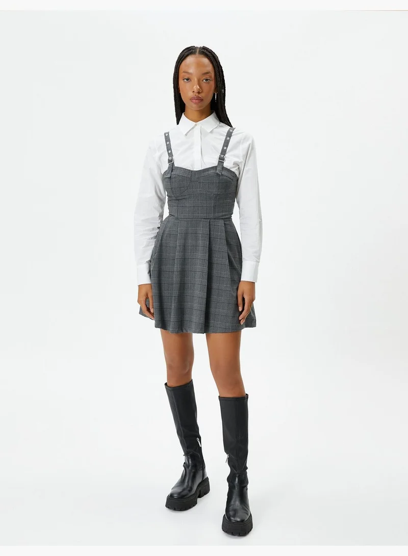 KOTON Plaid A-Line Dress