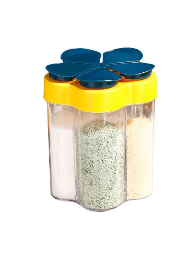 Thoraya 5 In 1 Travel Spice Containers Airtight Travel Seasoning Condiment Containers Portable Camping Seasoning Box for Barbecue Picnic Blue  - Image 4