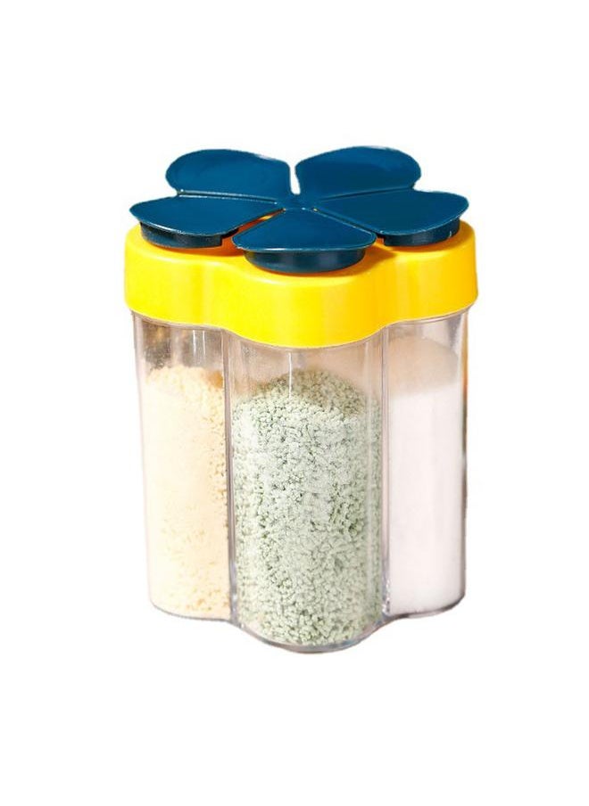 Thoraya 5 In 1 Travel Spice Containers Airtight Travel Seasoning Condiment Containers Portable Camping Seasoning Box for Barbecue Picnic Blue  - Image 3