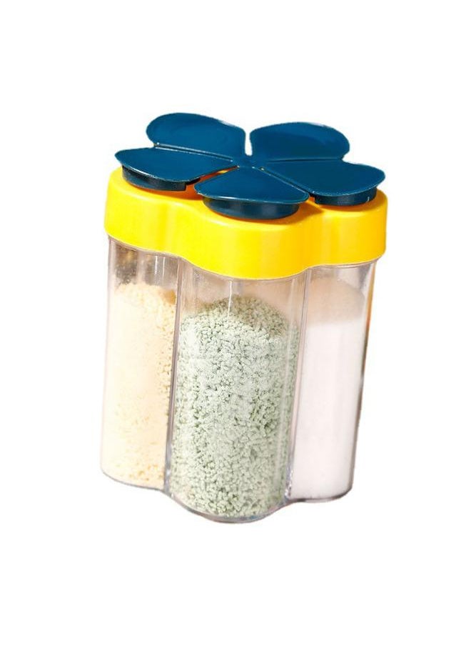 Thoraya 5 In 1 Travel Spice Containers Airtight Travel Seasoning Condiment Containers Portable Camping Seasoning Box for Barbecue Picnic Blue  - Image 2
