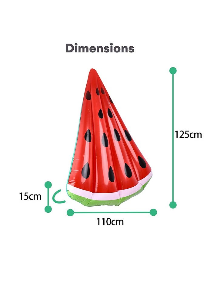 general Inflatable watermelon slices floating row adult fruit water lounger watermelon pool mount floating bed - Image 3