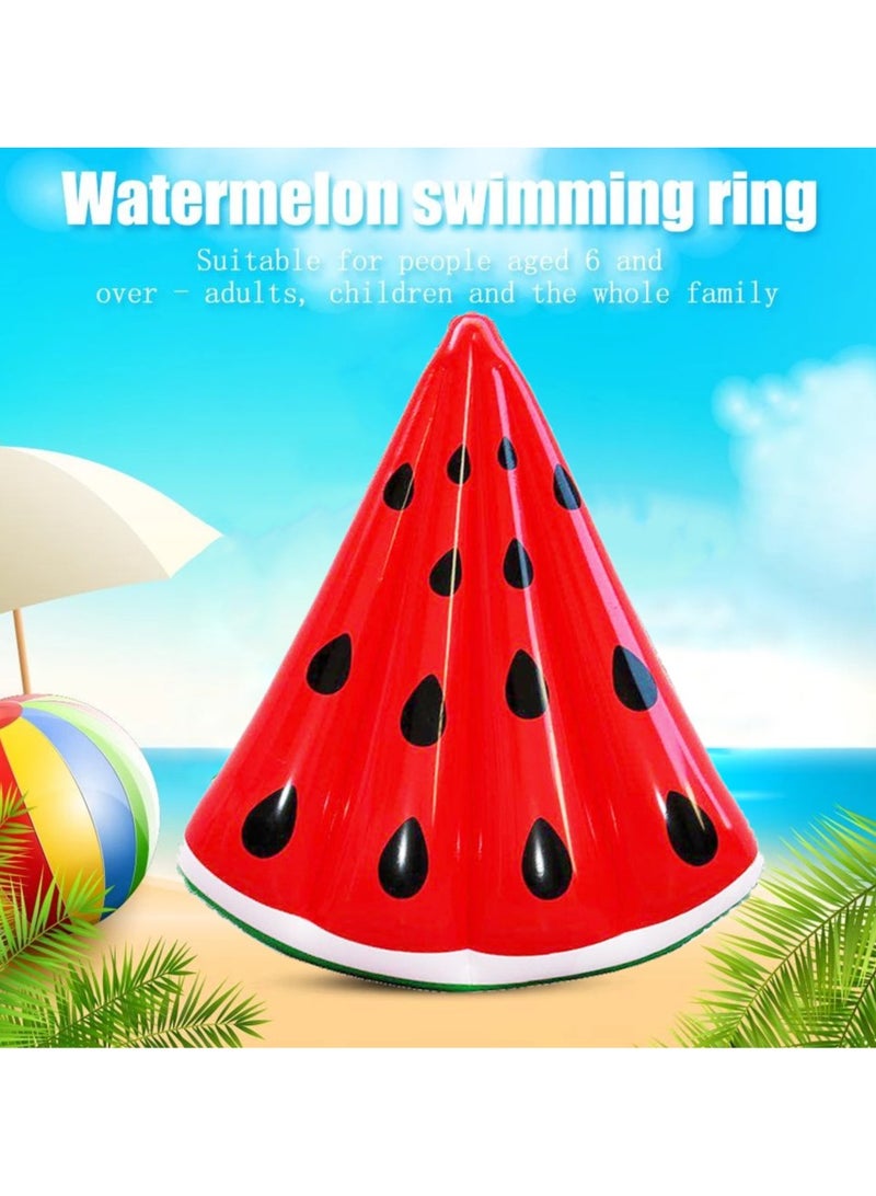 general Inflatable watermelon slices floating row adult fruit water lounger watermelon pool mount floating bed - Image 1