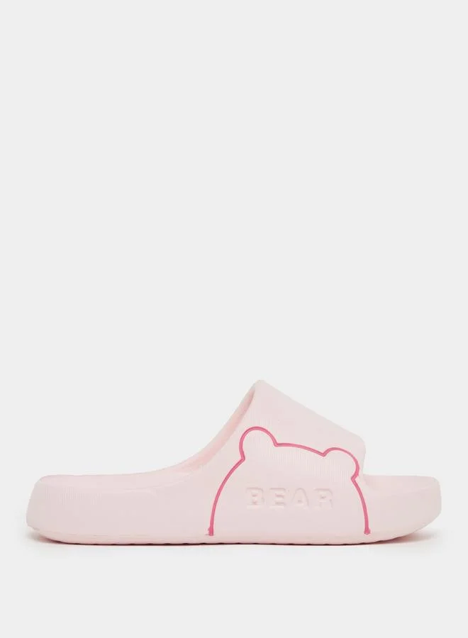 تايك تو Take Two Bear Print Bathroom Slippers