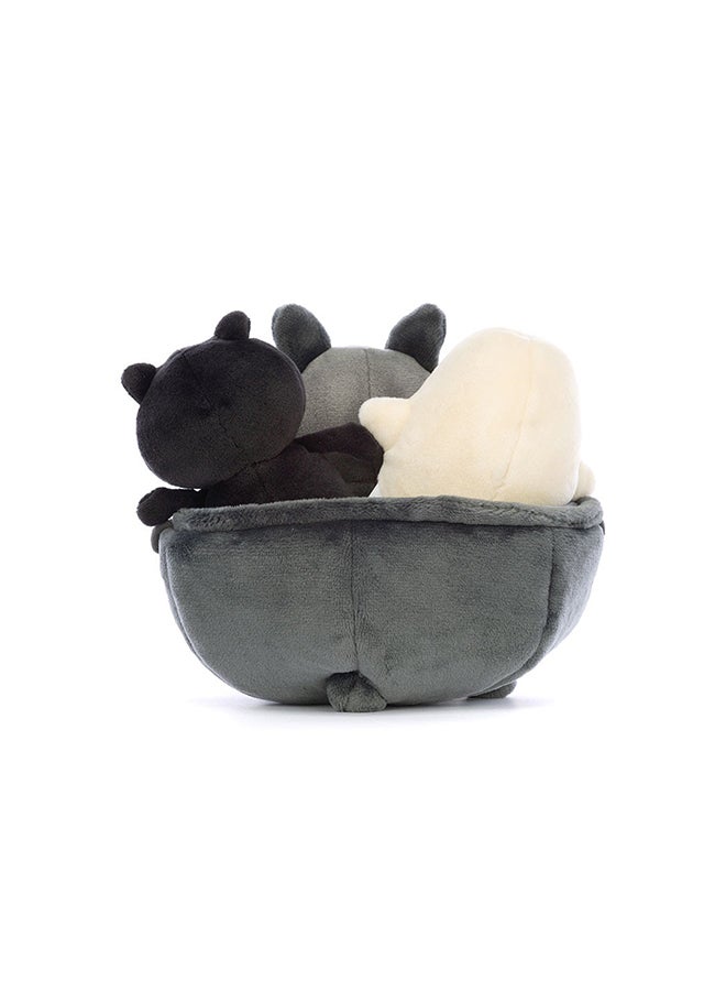 Jellycat Cauldron Cuties Plush Toy Set – Soft Halloween-Themed Plush with Cat and Ghost Characters in Fabric Cauldron, Cute Seasonal Collectible Gift - Image 4
