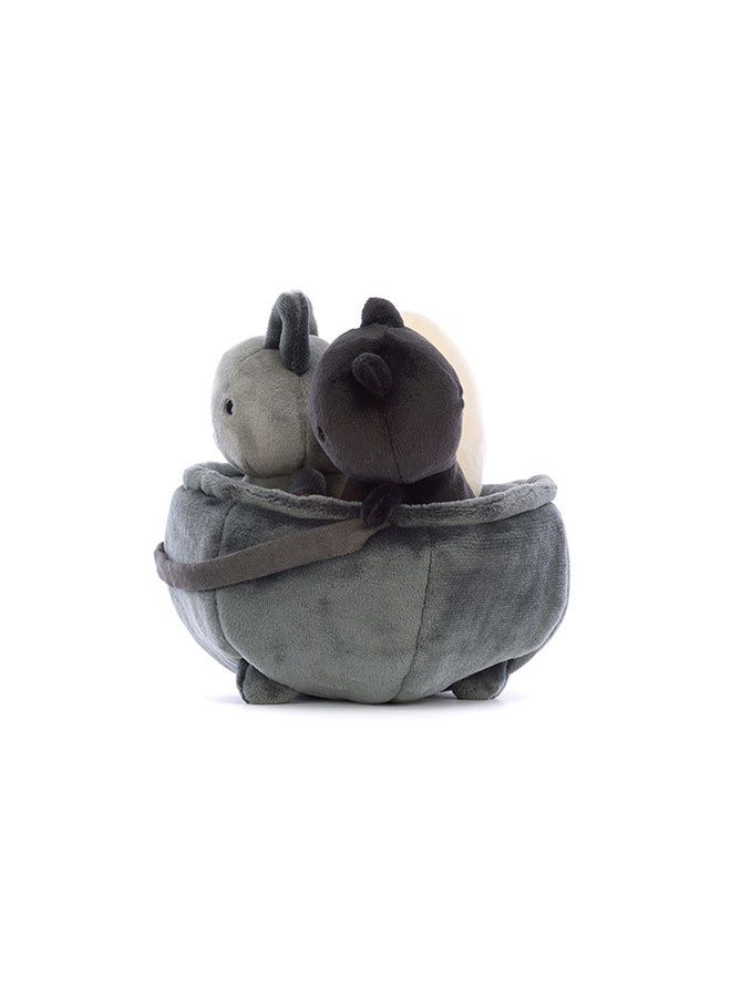 Jellycat Cauldron Cuties Plush Toy Set – Soft Halloween-Themed Plush with Cat and Ghost Characters in Fabric Cauldron, Cute Seasonal Collectible Gift - Image 3