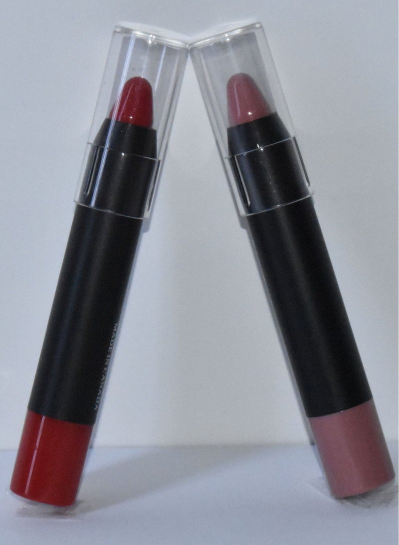 أحمر شفاه وردي كريم رقم 9 وأحمر رقم 10