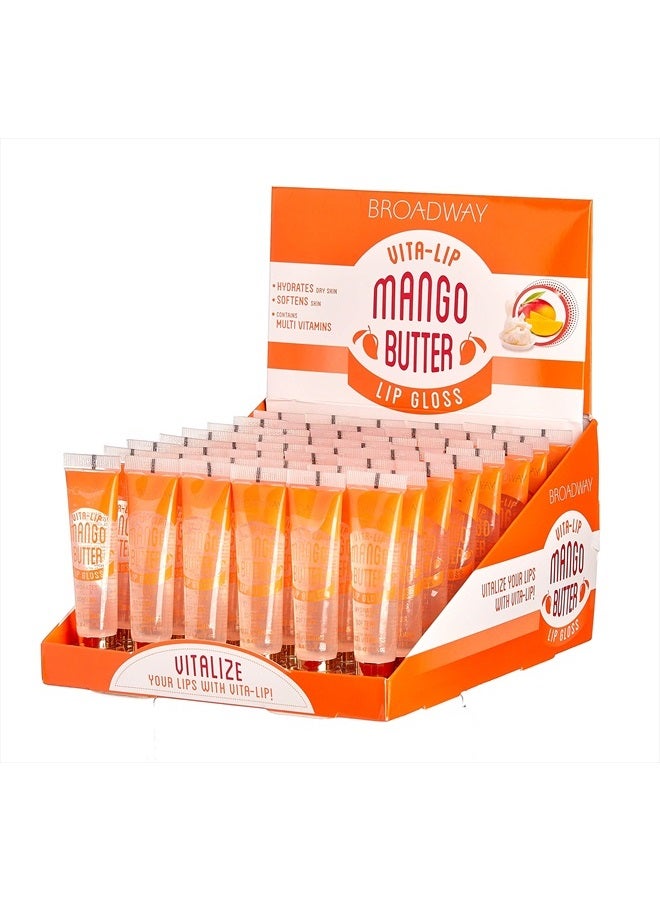 KISS Broadway Vita-Lip Clear Lip Gloss Box Display Set (Mango Butter) - Image 2