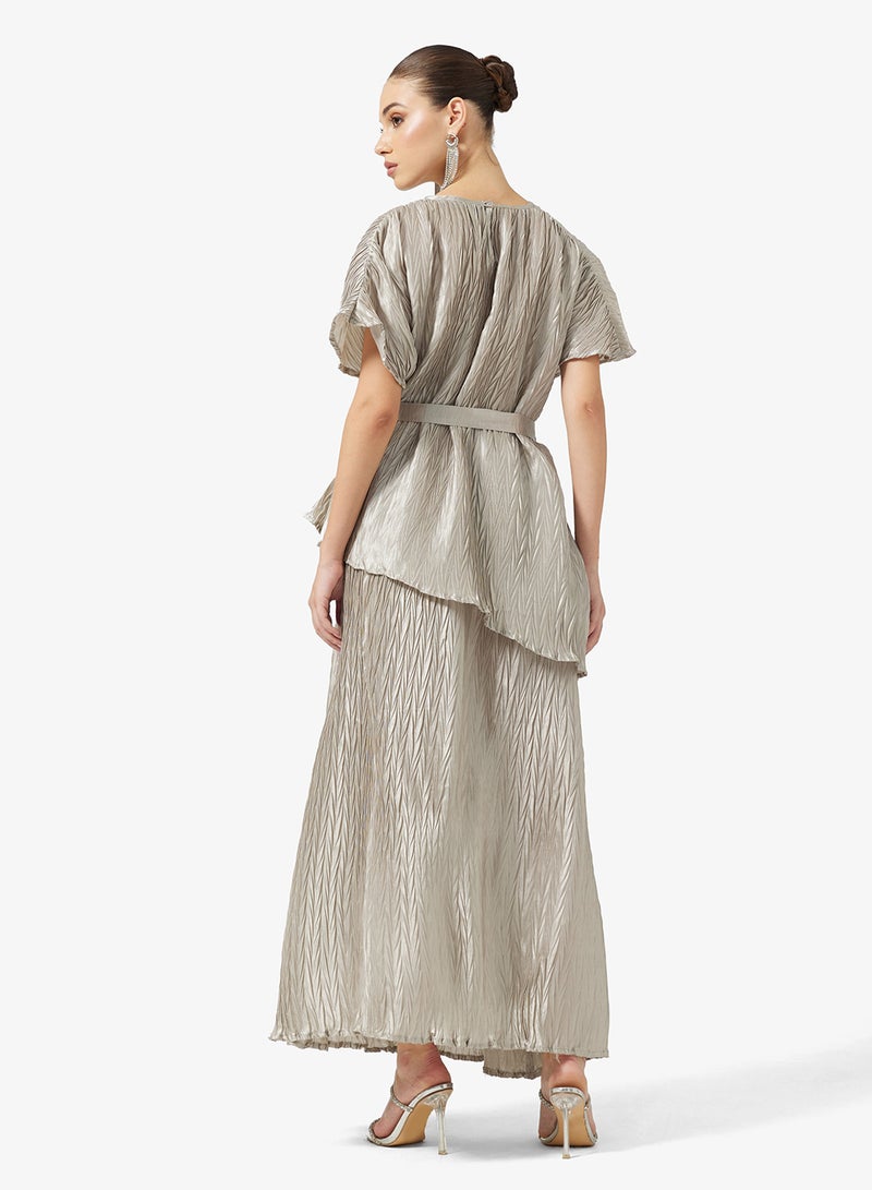 Khizana Pleated Tunic & Pant Set - Image 2
