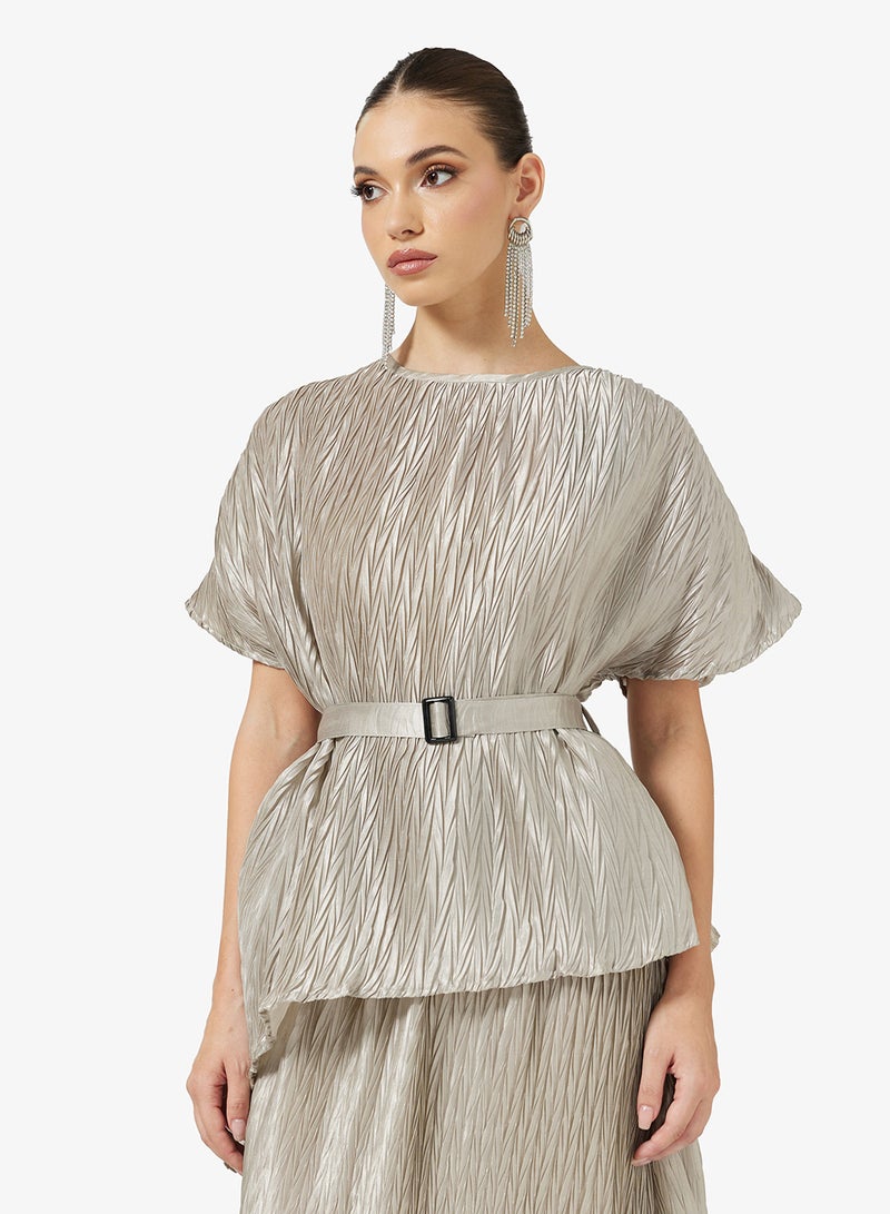 Khizana Pleated Tunic & Pant Set - Image 3