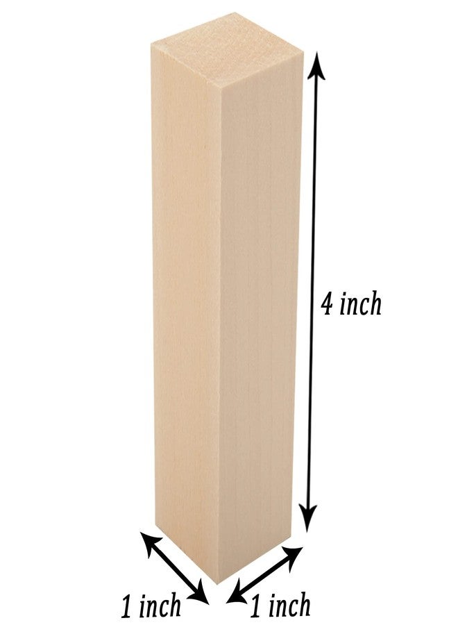 YIPLED 12 Pack Unfinished Basswood Carving Blocks Kit, Rectangular Wooden Blocks for DIY Carving, Crafting and Whittling for Adults Beginner and Experts(4 x 1 x 1 inch) - Image 2