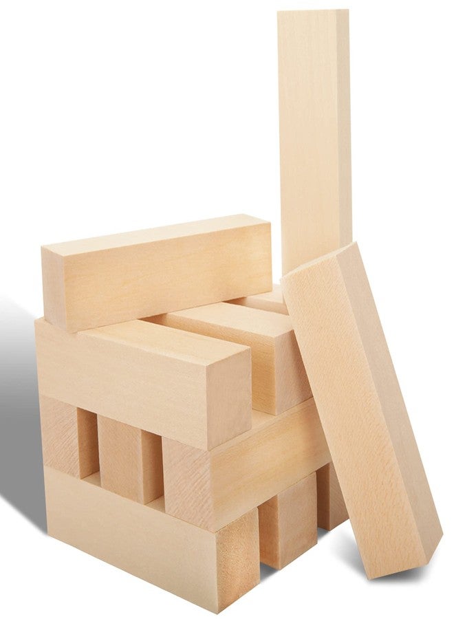 YIPLED 12 Pack Unfinished Basswood Carving Blocks Kit, Rectangular Wooden Blocks for DIY Carving, Crafting and Whittling for Adults Beginner and Experts(4 x 1 x 1 inch) - Image 3