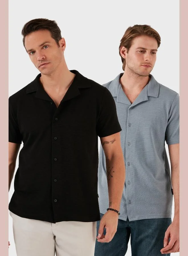 Buratti Cotton Regular Fit Short Sleeve 2-Pack Shirt Men's SHIRT 5902640S2
