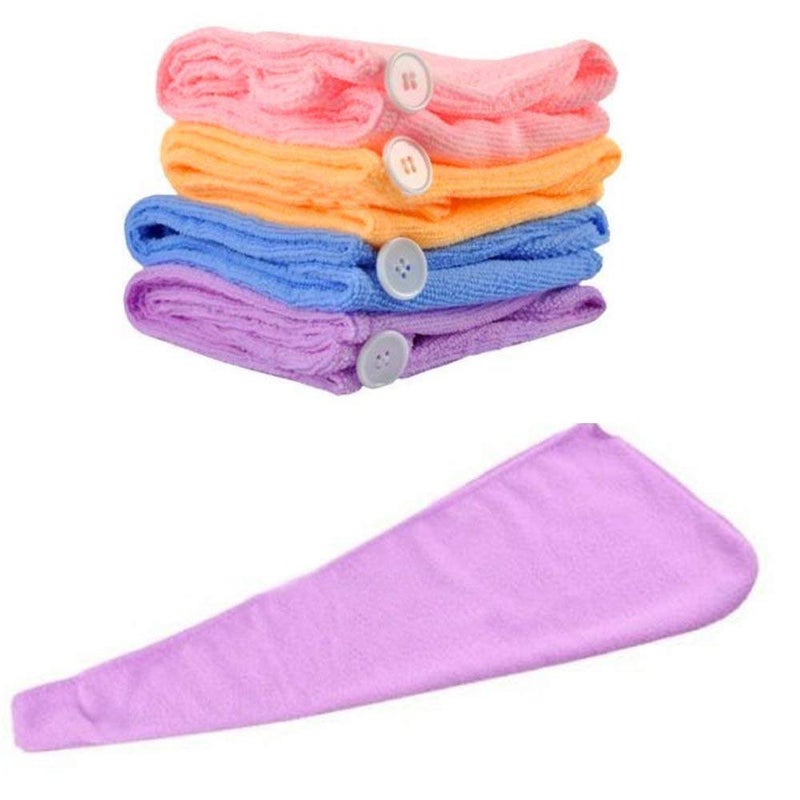 Saiyam Microfiber Absorbent Towel Turban Hair, Quick Dry (Multicolor, 57X23 cm) - Image 3