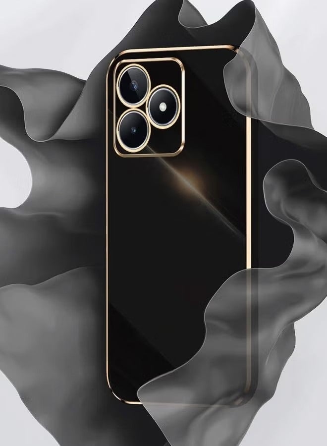 Realme C53 كم واقية ، صدمة برهان كم لينة ، المضادة للانزلاق المضادة للخدش مرة أخرى كم ، مطلي بالكروم مطلي بالذهب و محدب حافة كم - Image 3