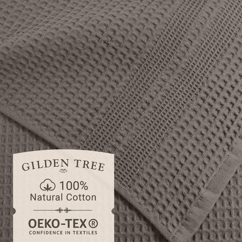 Gilden Tree منشفة استحمام كبيرة من جيلدن تري، مناشف استحمام سريعة الجفاف، مناشف جسم رقيقة، 40x80 مناشف استحمام كبيرة للبالغين، نمط كلاسيكي (حجر) - Image 2