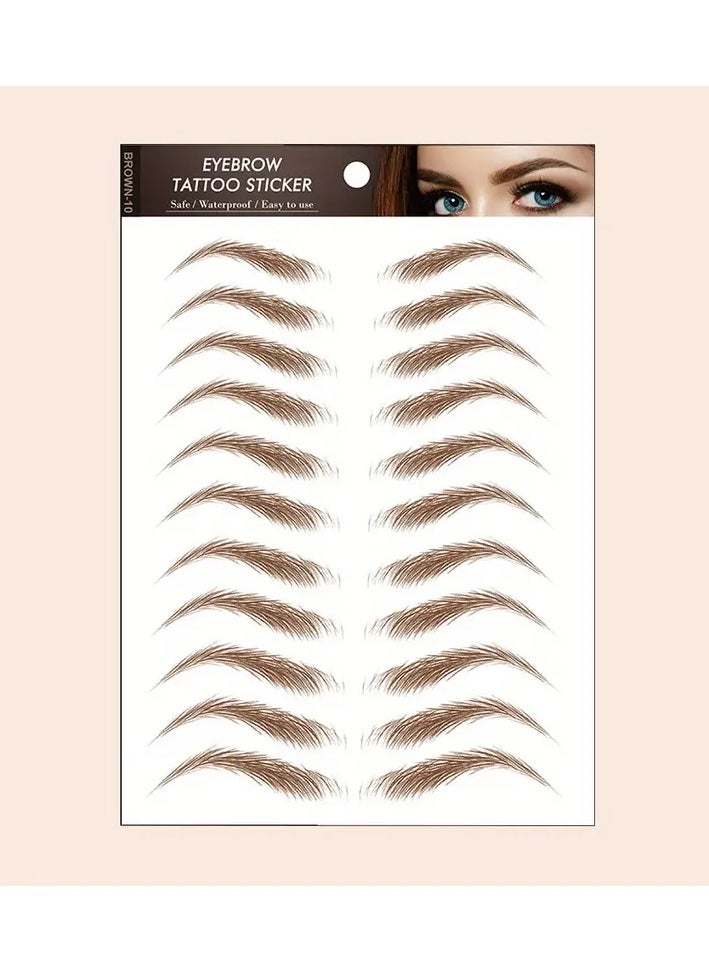 ORiTi - Eyebrow Tattoo Sticker 1 Sheet Long Lasting Waterproof Simulation Makeup Cosmetic - Image 1