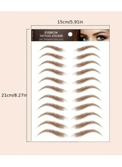 ORiTi Eyebrow Tattoo Sticker 1 Sheet Long Lasting Waterproof Simulation Makeup Cosmetic  - Image 5