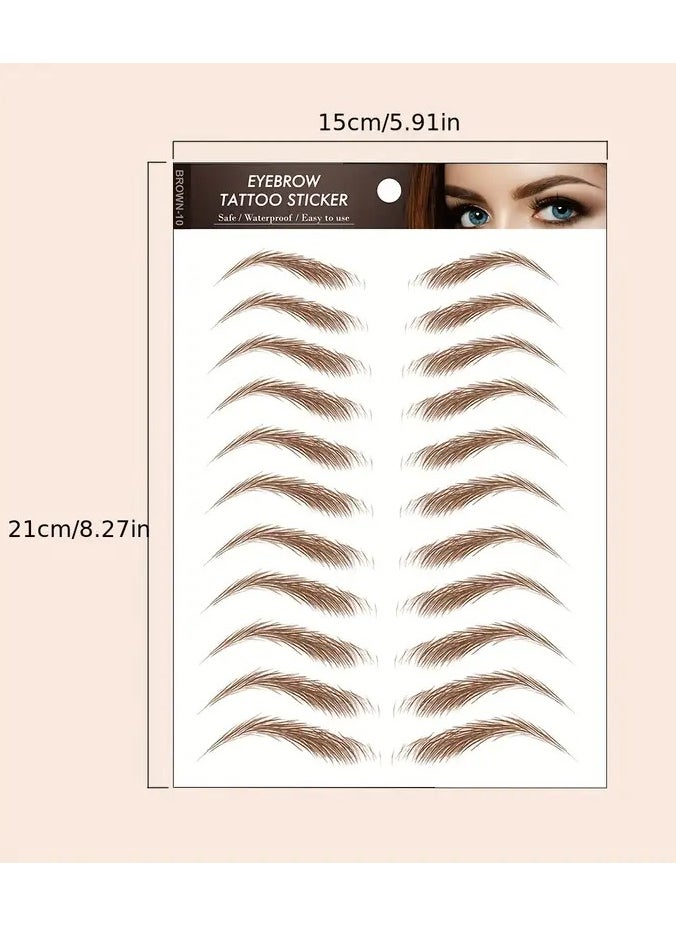 ORiTi - Eyebrow Tattoo Sticker 1 Sheet Long Lasting Waterproof Simulation Makeup Cosmetic - Image 1