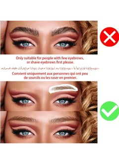 ORiTi Eyebrow Tattoo Sticker 1 Sheet Long Lasting Waterproof Simulation Makeup Cosmetic  - Image 4