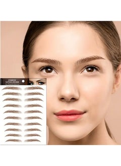 Eyebrow Tattoo Sticker 1 Sheet Long Lasting Waterproof Simulation Makeup Cosmetic