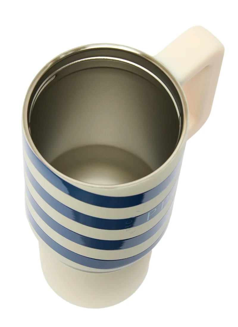 Prickly Pear Stainless Steel Water Bottle 20 Oz Mini Hydrator Blue Stripe