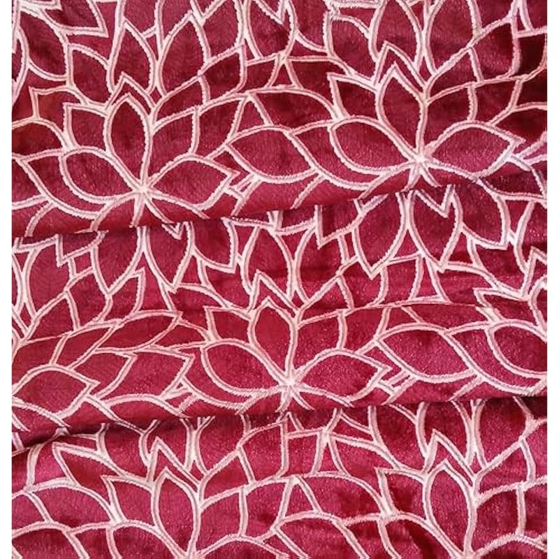 Loquat Flannel Fleece Blanket Single Size (160x220) for All Season,Lightweight Plush Fuzzy Cozy Soft Blanket for Bed, Sofa, Couch, Travel, and Camping (Maroon) - Image 2