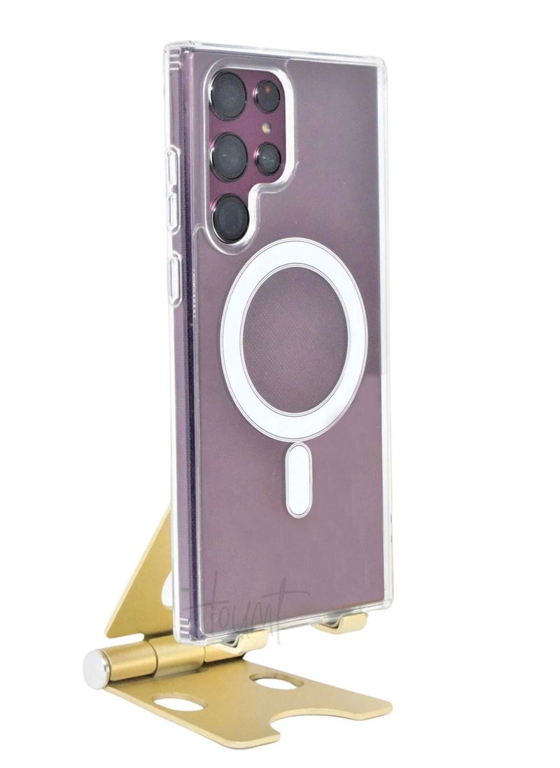 Houmt - Magnetic Clear Case for Samsung Galaxy S22 Ultra, Magsafe Slim and Hard Case Cover compatible with Card Wallet & Wireless Charger, Screen & Camera Protection Shockproof for Galaxy S22 Ultra 5G - Image 1