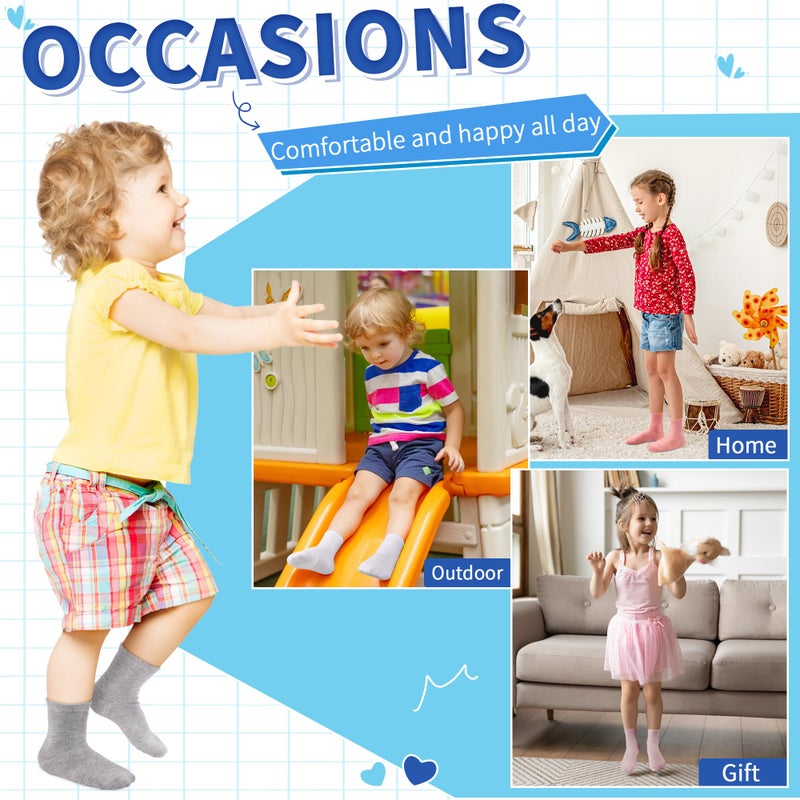 Tphon Toddler Socks, Baby Non Slip Socks for Boys Girls 12 Pairs Kids Infants Children Sock 3-5 Years - Image 5