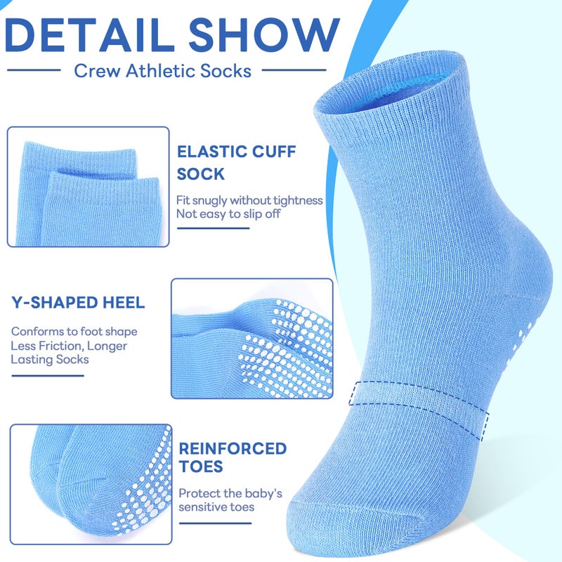 Tphon Toddler Socks, Baby Non Slip Socks for Boys Girls 12 Pairs Kids Infants Children Sock 3-5 Years - Image 2