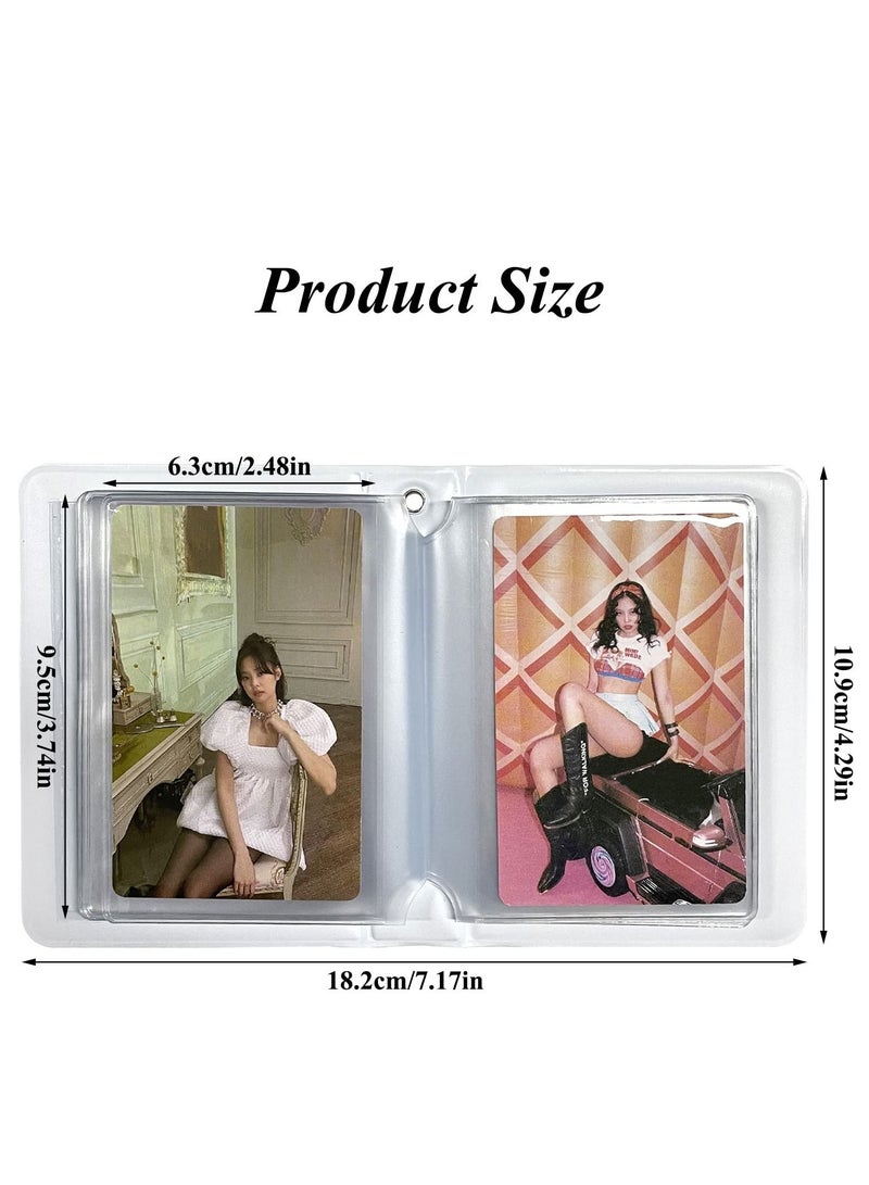 Y&D 3 Inch Mini Photo Album, Heart Hollow Card Binder Album Kpop Holder with Pendant 40 Pockets (Purple Black Cat)  - Image 5