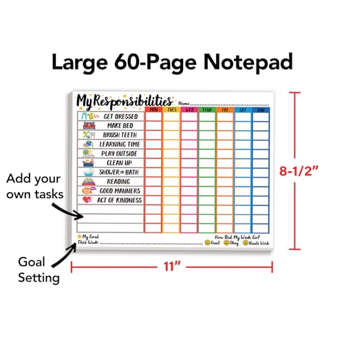 Tiny Expressions Responsibility Chart for Kids Ages 3, 4, 5, and 6 - My Responsibility Weekly Chore Chart for Kids Daily Checklist and Routine - Image 4