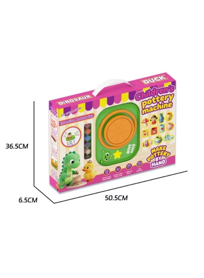Pottery Making Kit for Kids, Pottery Set with Rolling Wheel, Colors and Drawing Tools, Ages 3+ (Multicolor) - Image 4