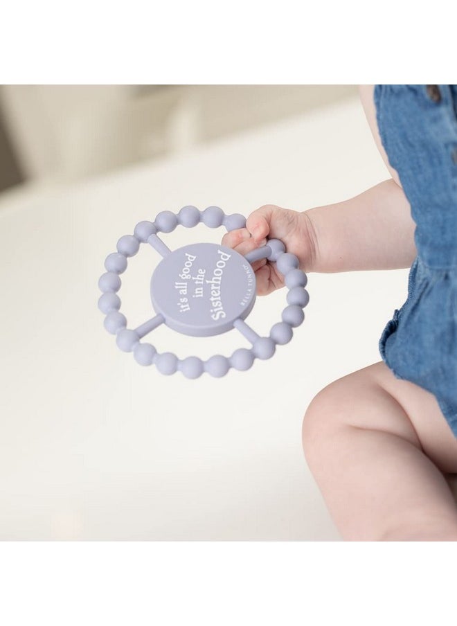 Bella Tunno Happy Teether For Girls- Soft & Easy Grip Baby Girl Teether Toy, Silicone Teether Ring To Help Soothe Gums, Non-Toxic And Bpa Free, Its All Good  - Image 3