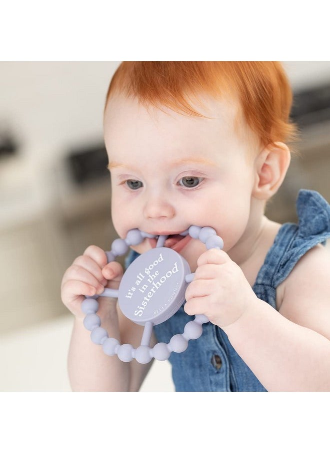 Bella Tunno Happy Teether For Girls- Soft & Easy Grip Baby Girl Teether Toy, Silicone Teether Ring To Help Soothe Gums, Non-Toxic And Bpa Free, Its All Good  - Image 2