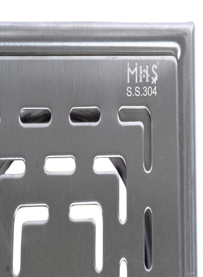 MHS شبكة تصريف أرضية من الفولاذ المقاوم للصدأ SS 304 من MHS مع مصيدة صراصير مضادة للبقع - لمسة نهائية غير لامعة فائقة الساتان (خطوط مربعة (6 × 6 بوصات)) - Image 3