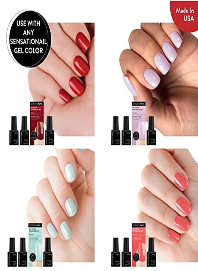 SensatioNail - Peel Off Formula Gel Nail Polish Base Coat Refill Clear 025 Fl Oz - Image 1