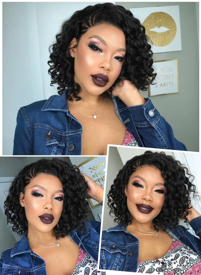 Fancy Hair Loose Curly Braided Wig HD 13X4 Lace Front Wig with Baby Hair Pre Plucked Box Braids Glueless Side Part Wig for Black Women - Image 2