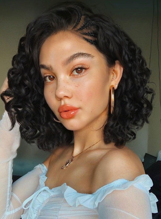 Fancy Hair Loose Curly Braided Wig HD 13X4 Lace Front Wig with Baby Hair Pre Plucked Box Braids Glueless Side Part Wig for Black Women - Image 1