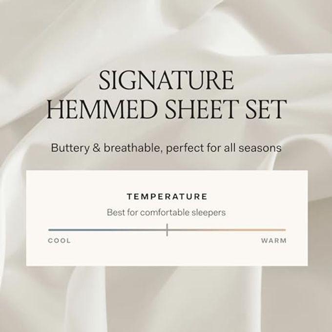 BOLL & BRANCH Signature Hemmed Sheet Set Twin, White Luxury 100% Organic Cotton Includes 1 Flat, 1 Fitted, 2 Pillowcases Buttery Soft - Image 3