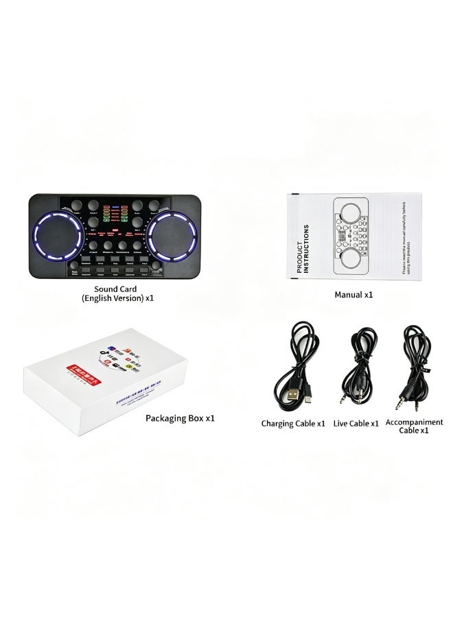 عام V300 Live Sound Card Kit | Compatible with Phones & PCs, Bluetooth Mixing Audio Interface for Live Streamers & Content Creators - Image 1