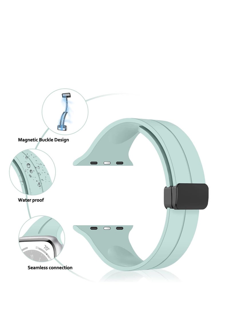 Generic Magnetic Bands for Apple Watch Ultra/Ultra 2 Band 49mm 45mm 44mm 42mm Soft Sport Silicone Strap for iwatch Series 9/8/7/6/5/4/3/2/1/SE2/SE  - Image 3
