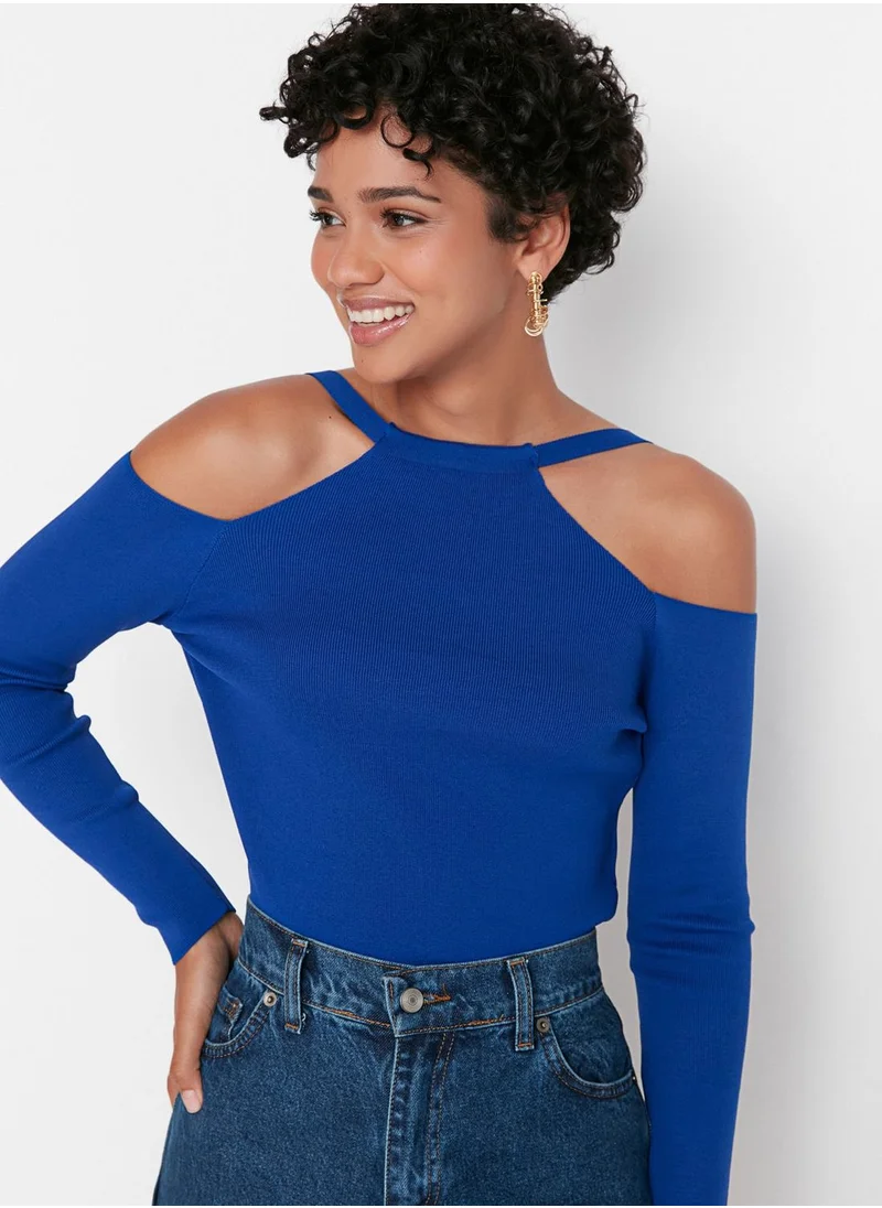 trendyol Back Detail Knitted Sweater