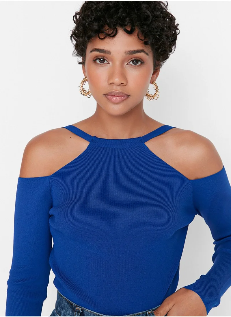 trendyol Back Detail Knitted Sweater