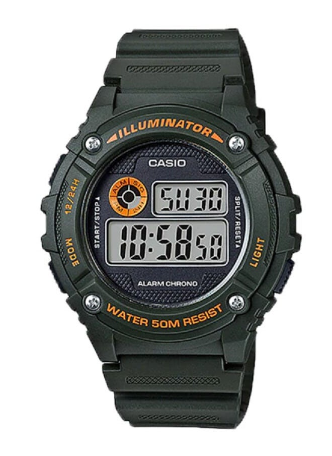 CASIO ساعة يد رقمية من الراتنج W-216H-3BVDF  - Image 1