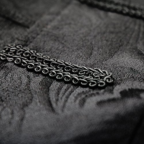 H&ZY Men Steampunk Vintage Jacket Halloween Costume Retro Gothic Victorian Frock Coat Uniform Black - Image 3