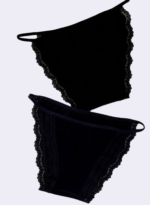 Mesery Bundle OF Two Cotton Panties Dantel
