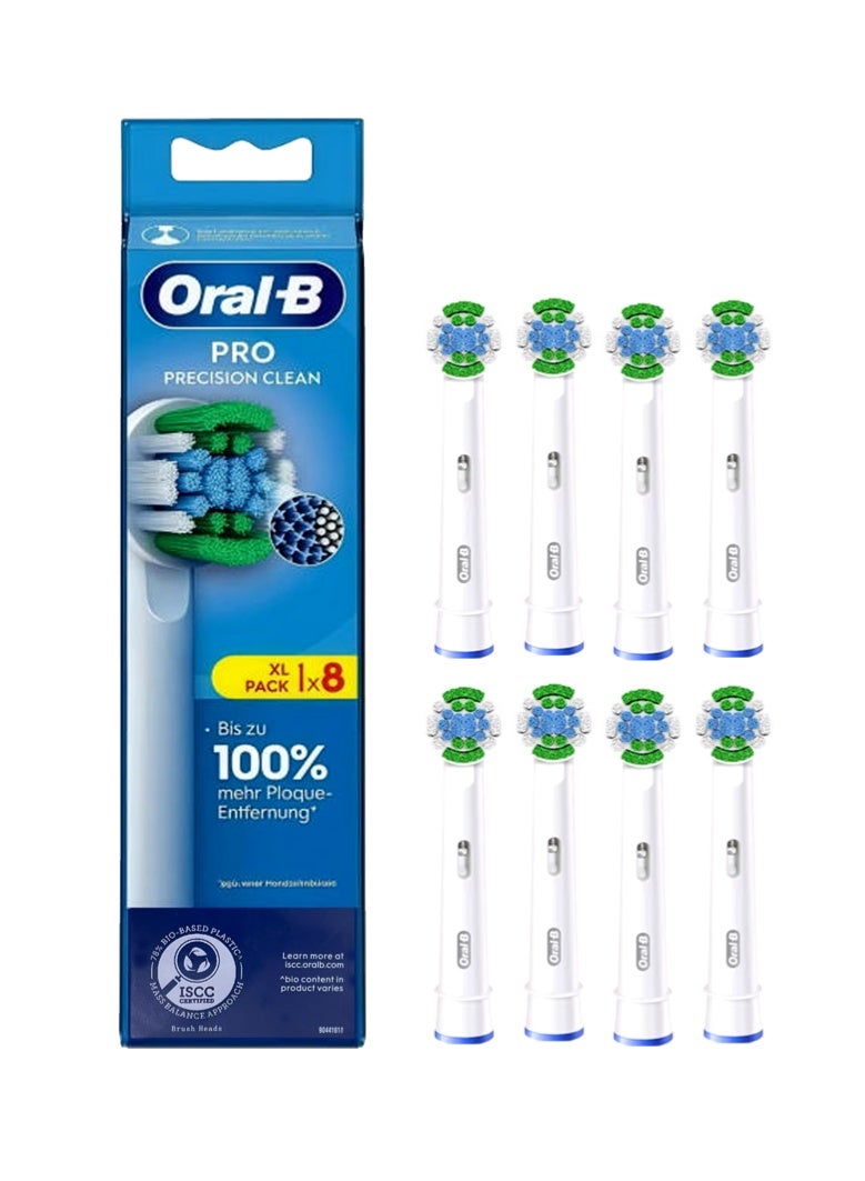Oral-B PRO Sensitive Clean Electric Toothbrush Head, X-Shaped & Extra Soft Bristles for Gentle Brushing & Plaque Removal, Pack of 8 Toothbrush Heads, White (Packing May Vary)