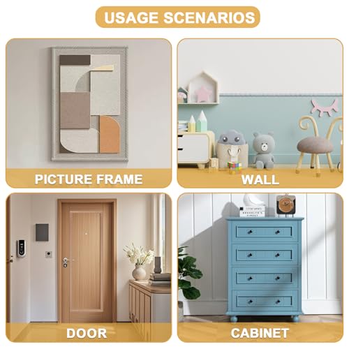 Soengsau 15-Pack 15.75" Unfinished Wood Bead and Reel​​ Trim - Easy to Paint, Cute Decorative Molding DIY Craft for Furniture Frame, Mirror Edge, Wall, Door, Closet, Dresser, Shelf - Image 5