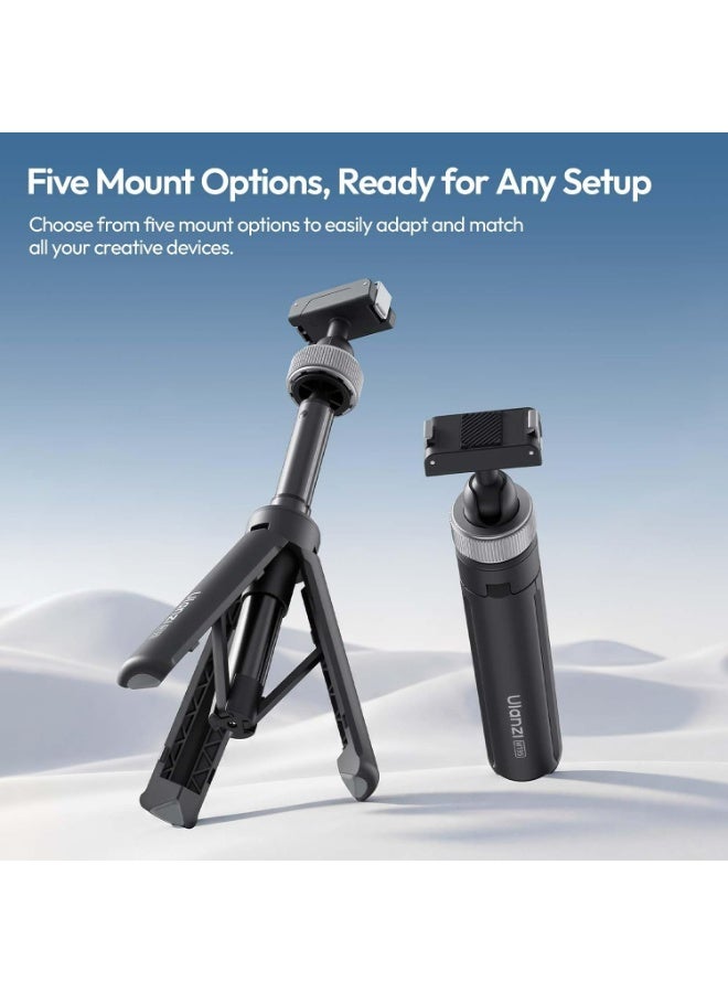 ULANZI MT95 Mini Tripod for DJI Action 5 Pro/4/3/Osmo 360 | Magnetic Quick Release, Dual 360° Ball Head, 3-in-1 Selfie Stick Tripod for DJI Action 5 Pro 4 3 and Osmo 360 Cameras - Image 2