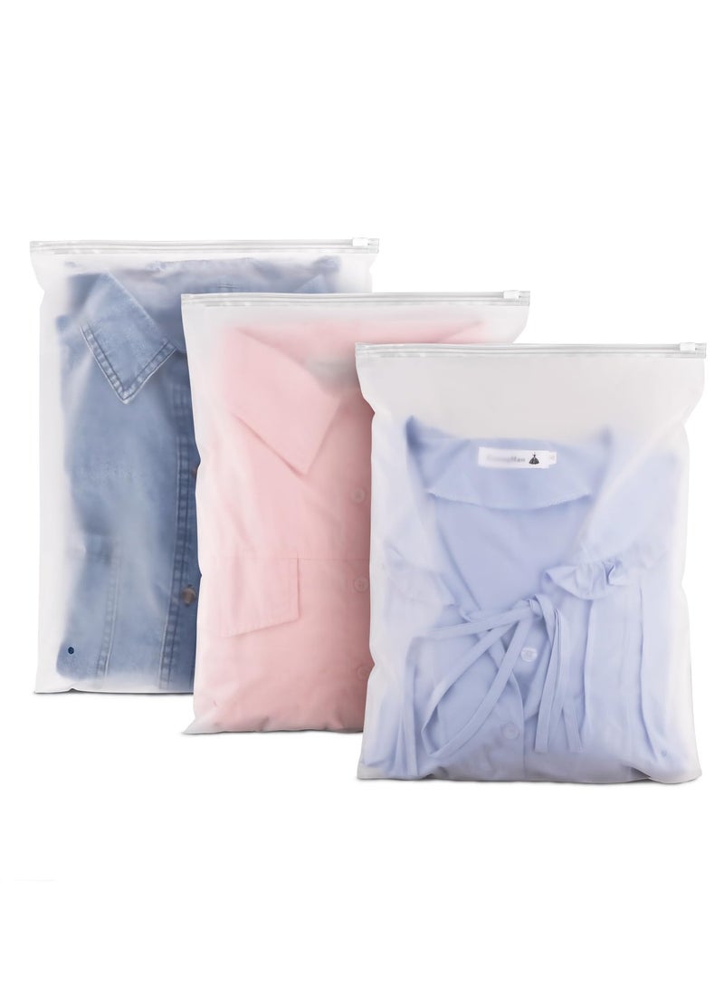 Excefore 40 قطعة من حقائب تخزين ملابس السفر، حقائب بسحاب قابلة لإعادة الاستخدام، حقيبة تخزين سفر مقاومة للماء، مناسبة للملابس والأحذية ومستلزمات الأمومة ومستحضرات التجميل (30 × 40 سم) - Image 1